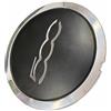 WXJOZDS For Fiat 500 Coprimozzo in lega nero e argento cromato 133mm 51884863