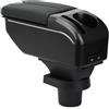 ZENVI Braccioli Compatible with Toyota Yaris Braccioli Vitz Hatchback 2006-2011 Console Centrale Organizer Immagazzinaggio Scatola Stile Doppia Porta (Stile Nero)