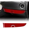 KUNGKIC Per Fiat 500 2011-2023 Abarth 595 2016-2023 Auto Passeggero Guanto Scomparto Trim Sticker Storage Box Cover Trim Fibra di carbonio Accessori Interni Regalo (Rosso)