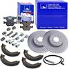 ATE Set di freni per l'asse posteriore incl. dischi freno posteriori ¯ 300 mm ventilati e pastiglie freno posteriori + contatto di usura Compatibile con BMW Serie 1, Serie 3