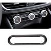YIWANG Fibra di Carbonio Stile ABS Cromato Auto Interni Centro Aria Condizionata Regolazione Telaio Trim 1pc Per Giulia Stelvio 2016-2020 Accessori Auto (Fibra di Carbone)