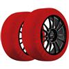 AMIO Textile EN16662-1/Önorm V5121 - Calze da neve per pneumatici da auto, 2 pezzi, colore: Rosso