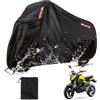 BIHEE BHIEE Telo Moto Impermeabile Universale 190T Resistente Telo Coprimoto da Esterno Interno per Scooter Vespa Motorino Motocicletta Motocross, 295 x 105 x 125 cm