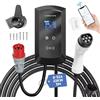 AFYEEV 5m Stazione di Ricarica per Veicoli Elettrici, 8-32A, 22KW Trifase, Caricabatterie Tipo 2 per Auto Elettrica con App e Carta RFID, per Auto per Tutti i Veicoli elettrici e Le Auto ibride