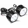 Keenso 2 pezzi 12V 24W Faretti per moto, universale 4 LED Faro del motociclo Guida Fendinebbia Faretto Faretto Lampada Scooter Luci ausiliari