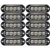 IGTOPS Luce laterale di marcatura 12/24V, luce laterale per rimorchi, luce per camion, camper, roulotte (Bianco, 4*LED, 10 pezzi)