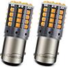 Ruiandsion BAY15D 1157 Lampadine LED Gialle 10-80V, 7528 2057 2357 Super Luminose 3030 Chip LED 44SMD Doppio Contatto CANBUS Luce di Segnalazione di Giro per RV Camper Trailer Barche Camion