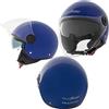 A-Pro Casco Jet Scooter Moto Omologato ECE 22-06 Doppia Visiera Parasole Blu S