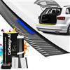 CarDesign AI Protezione paraurti adatto per VW Tiguan 3 III 2024-2030 (5 porte, SUV): pellicola protettiva per vernice e protezione antigraffio per bagagliaio (blu carbonio)