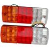 Rdtnvc Fari Posteriori 2PCS 12V48V60V Kit Fanale Posteriore LED Auto Camper Rimorchio Camion Luce Arresto Illuminazione Barche 12V 24V Indicatore Direzione Lampada Fanale Posteriore Auto(12V 2PCS)