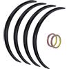 HTGMTGPACC Fender Ruota Sopracciglio Per VW Per Golf Per Sagita Per B&eetle Per Caddy Sopracciglio Ruota Parafango Parafanghi Allargati Paraspruzzi Adesivi 73 Cm(Glossy Black)