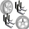 Wiltec Supporto per Pneumatici a Parete, 8 Ganci per gomme Auto Max 25 kg, Portagomme