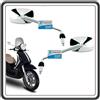 Piaggio KIT COPPIA 2 SPECCHIO SPECCHIETTO SPECCHIETTI RETROVISORE CROMATI PER PIAGGIO BEVERLY 125 FINO AL 2010-250 FINO AL 2009 - BEVERLY 300 FINO AL 2010 - BEVERLY 400 FINO AL 2010-500 FINO AL 2010.