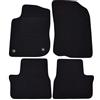 J&J AUTOMOTIVE Tappetini in Tessuto per Peugeot 2008 2013-2018, Set da 4 Pezzi Anteriori e Posteriori, di Velluto su Misura, Antiscivolo, Colore Nero