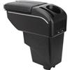 ZENVI Braccioli Compatible with Citroën C3 Braccioli 2014-2016 Console Centrale Organizer Immagazzinaggio Scatola Stile Doppia Porta Utilizzabile Per Autisti Supporto Gomito (Stile Fibra Carbonio)