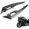 Generic Spoiler per carenatura del, aerodinamico, alette per carenatura anteriore, estetica elegante, spoiler laterale per moto, scooter e moto, 12,7 cm, nero, 1 paio