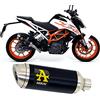 MOTOTOPGUN arrow 71860aon*, terminale omologato thunder alluminio nero, compatibile con moto ktm duke 390 2017 2018 2019 2020 mototopgun