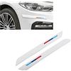 HIBEYO Strisce di protezione per paraurti anteriore posteriore per auto, anti-collisione, anti-graffio, per auto, universale, 2 pezzi, colore bianco