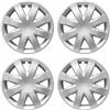 Generico Set 4 Copricerchi 15 Compatibili con Renault Clio dal 2005 in poi - Copri Ruota per Cerchi in Acciaio - ABS Antiurto - Argento - Anello di Fissaggio Incluso