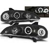 GV-ZONE Fari compatibili con Opel Tigra 1994 1995 1996 1997 1998 1999 2000 GV-1415 luci anteriori fari fari fari conducente e lato passeggero set completo di montaggio fari Angel Eyes nero