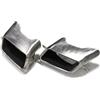 YSQOJF Coda Gola Per Range Per Rover Per Sport L494 3.0T 2018-2022 Terminale Di Scarico Marmitta Rettangolare Nero Doppi Tubi Scarico(Argento)