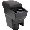OYHCM Bracciolo Centrale per VW POLO Mk5 6R Vento 2010-2018, Doppio Scomparto, Pelle Nera, Facile da Installare, Accessorio Auto Personalizzato