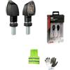 CLICK&GO COMPATIBILE CON HONDA VT 600 C SHADOW COPPIA DI FRECCE A LED MICRO FRECCIA PER MOTO OMOLOGATA SPORTIVA 12V NERA INDICATORE DI DIREZIONE LUCE ARANCIO 36X18MM