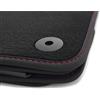 kh Teile Tappetini per auto VW Golf 7 8 Premium, 4 pezzi, in velluto, colore nero, cuciture decorative, colore rosso