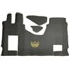 EVELTRUCK Set di tappetini per auto per cabina conducente camion compatibile con Mercedes Actros MP4 MP5 MP6 (filo dorato nero, sedile passeggero non ammortizzato)