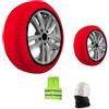CLICK & GO CALZE DA NEVE PER GOMMA RUOTA 225/40 R20 CERCHIO 20 MISURA XL CALZA DA NEVE OMOLOGATA PER GHIACCIO AUTO,SUV,4X4,FURGONI 1 COPPIA=2 PEZZI ANTISLITTAMENTO ADATTA PER TRATTI DI STRADA MISTA