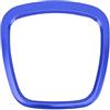 Generico Cromo auto styling volante centro logo copre adesivi trim per Audi A3 8P S3 A4 B6 B7 A5 A6 Q5 Q7 accessori interni, volante logo tappi adesivi decalcomanie (Blu)