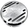 Yecnecty 1PC ABS Copertura per clacson per motocicletta cromata con motivo aquila per Kawasaki Vulcan 800 Yamaha V-Star 650 1100 Classic Silverado Custom
