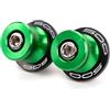 YIJIEBAO Adatto for Kawasaki Z400 Z500 Z 400 500 Ninja400 Ninja500 SE 2019-2024 2023 Moto Alluminio M8 Viti for supporto Forcellone Bobine Slider Rocker posteriore filettato(Green-500)