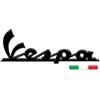 labelbike - Adesivo 3D Moto Scooter Logo Emblema Scritta con Bandiera Italiana in Resina compatibile con Vespa Piaggio - Colore Nero