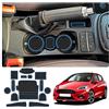 YEE PIN Compatibile con Ford Fiesta Puma ST MK8 2017-2022 Tappetini in Gomma Interni Accessori con Tappetini Della Console Centrale Antiscivolo