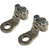 Lampa 69926 Set 2 pz capicorda di Potenza in Ottone nichelato, con Fissaggio Cavo a Piastrina - Sezione 35 mm², Foro 10 mm