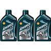 Shell Set da 3 Olio scooter ADVANCE VSX lubrificante sintetico 1L per motori 2T