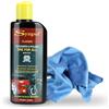 ecocar Synpol - Kit Crema Detergente più Panno in Microfibra - per Tutte le Superfici - Auto, Moto, Parabrezza, Plastica - Lucida e Deterge Perfettamente - Non Lascia Aloni