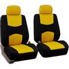 YOUCAI Coprisedili Anteriori per Auto Con Copripoggiatesta/Set Copri-Sedile per Anteriori e Posteriori Accessori Auto Interno Protezione per Sedili Auto Coprisedile Universale Giallo 2 Posti