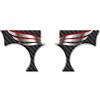 AZgraphishop PROTEZIONE PIASTRA FORCELLA RESINA 3D COMPATIBILE CON HONDA Africa Twin CRF 1000 L PA-002(NWS) (Carbon Red)