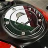 Paraserbatoio.it ADESIVO RESINATO EFFETTO 3D, PER MOTO COMPATIBILE CON DUCATI MONSTER 937 30° ANNIVERSARIO TRICOLORE (PROTEZIONE TAPPO)