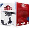 HOOK Gancio di traino verticale rimovibile AHK compatibile con Volkswagen Tiguan II AD1 dal 05.2016 + kit elettrico universale a 13 poli