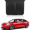 TOPABYTE Tappetino di Ricarica Wireless per Tesla Model 3 2016-2023 Model Y 2020-2024, Tappetino Protettivo in Silicone per Caricatore Wireless per Console Centrale Accessori Interni (Nero)