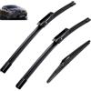 Autopixl Set di 3 spazzole tergicristallo anteriori e posteriori compatibili con Renault Megane 4 2017-2023 Spazzole antipioggia for parabrezza parabrezza 24189