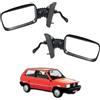 RAEM RICAMBI AUTO Set 2 Specchietti Retrovisori Adatto per PANDA 141 dal 1980 al 2003 NERO Regolazione Manuale con Leva (Coppia - Destro+Sinistro)