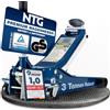 NTG Cric idraulico 3T (altezza di sollevamento 75-505 mm) Lowliner con doppio cilindro Cric professionale extra stabile per manovre 3000 kg in piano per SUV e auto ribassate Autovetture