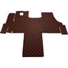 KRAM-TRUCK Tappetini trapuntati KRAM-TRUCK Compatibile con Fiat Ducato, Peugeot Boxer, Citroen Jumper dal 2007, marrone scuro, spugna in pelle sintetica 1 cm, certificato di igiene, fodere comode