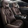 Muchkey Copri-sedili Auto Compatibile con Ford per C-Max Anteriori e Posteriori Coprisedile Accessori Con Cuscino Cervicale e Lombare(mh109 lusso - Caffè