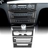 KUNGKIC in fibra di carbonio auto AC CD centrale pannello di controllo Sticker interno decorativo Compatible with BMW Serie 1 E81 E82 E87 E88 2008-2013 Accessori (Tipo C-Nero)
