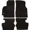 J&J AUTOMOTIVE Tappetini in Tessuto su Misura per Honda HRV 3-Porte 1999-2006, Set da 4 Pezzi Anteriori e Posteriori, Antiscivolo, di Velluto con Logo, Colore Nero